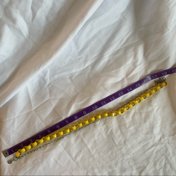 EUC Double Strand Chainlink Statement Necklace - Picture 2 of 3